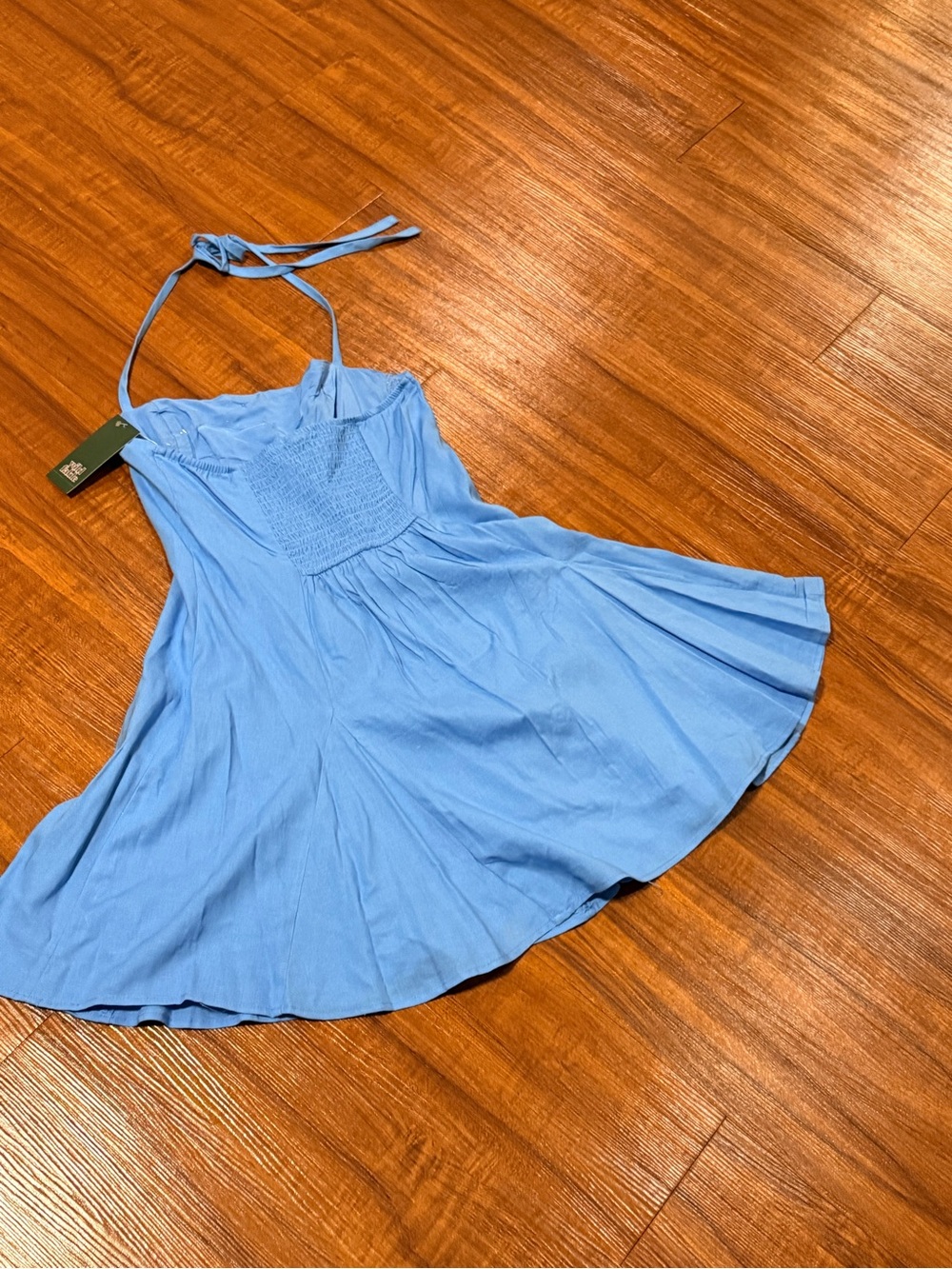 Soft Blue Halter Sundress